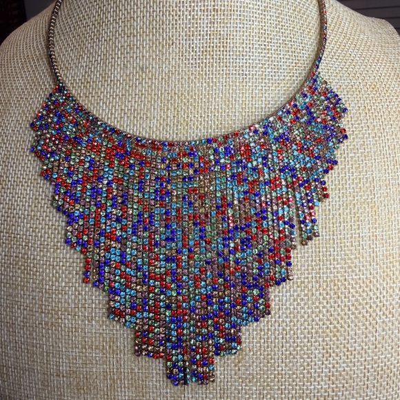 Jewelry - Multicolor Rhinestone Statement Choker Necklace